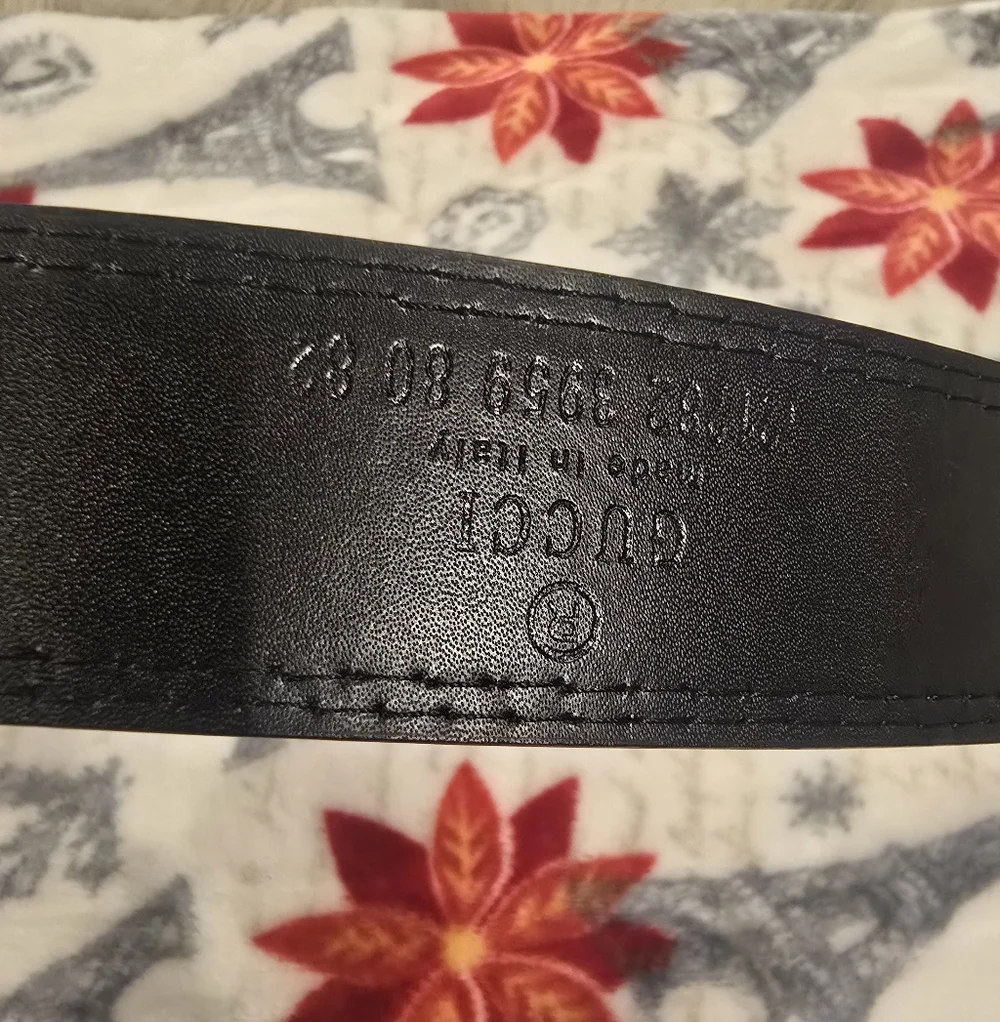 Gucci Black and Red Men's Belt